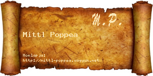 Mittl Poppea névjegykártya
